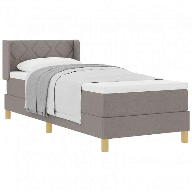 vidaXL Postel s boxspringem s polštářem Taupe 200 x 80 cm textil
