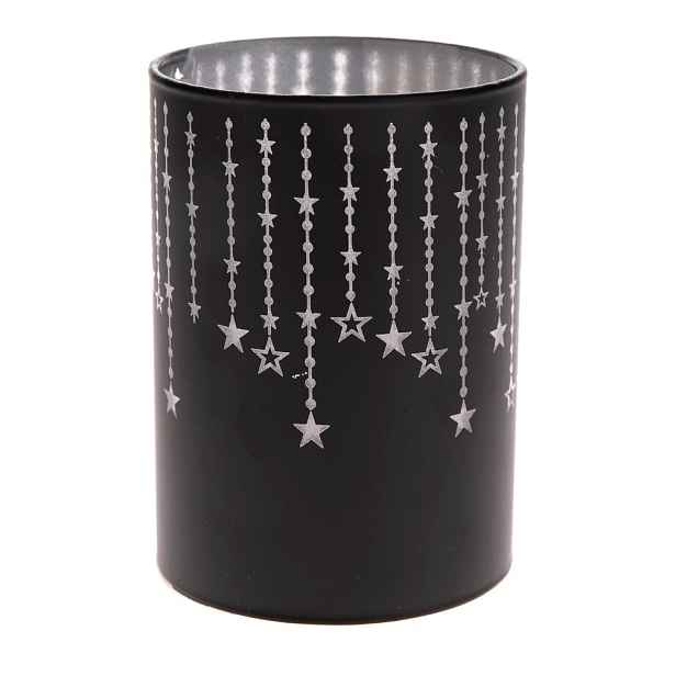 Černá dekorace s LED světlem Dakls, výška 10 cm