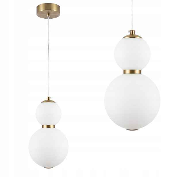 Moderní závěsná Led lampa LHJ112 Bílá Zlatá Kartáčovaná Univerzální