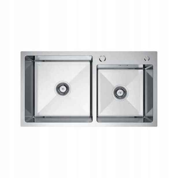 Nerezový dřez Alex inox 78x45 cm dvoudílný Set