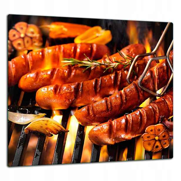 Skleněná Ochranná Deska Panel Lepidlo 65x60 Gril