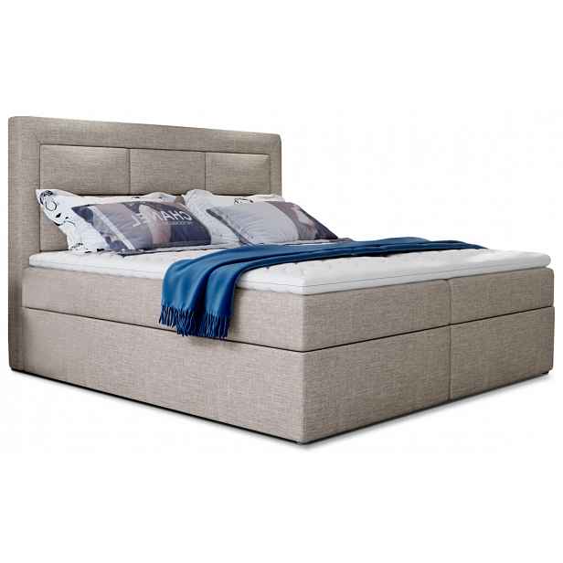 Boxspring KORBELA 01 160x200, krémová látka