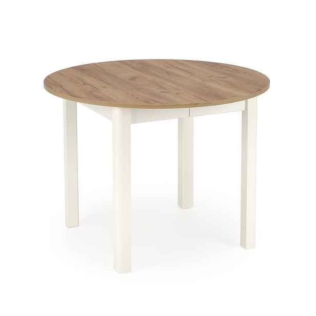 HALMAR Jídelní rozkládací stůl RINGO 102/142 cm dub craft zlatý/bílý