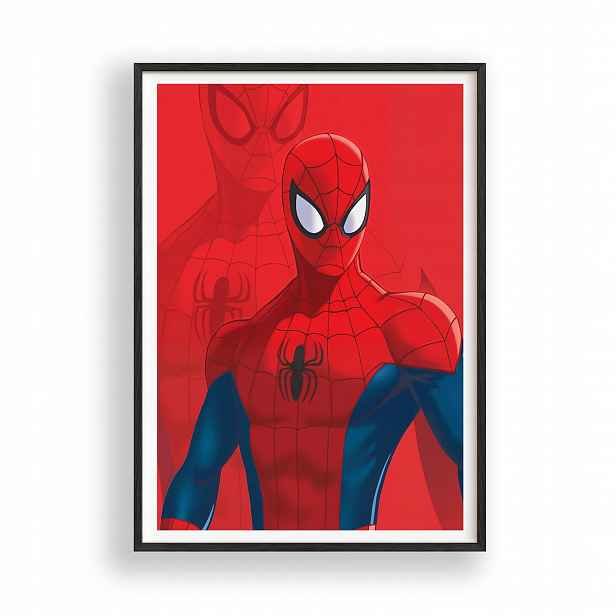 Plakát Spider-Man Avengers v černém dřevěném Rámeček 30x42 cm