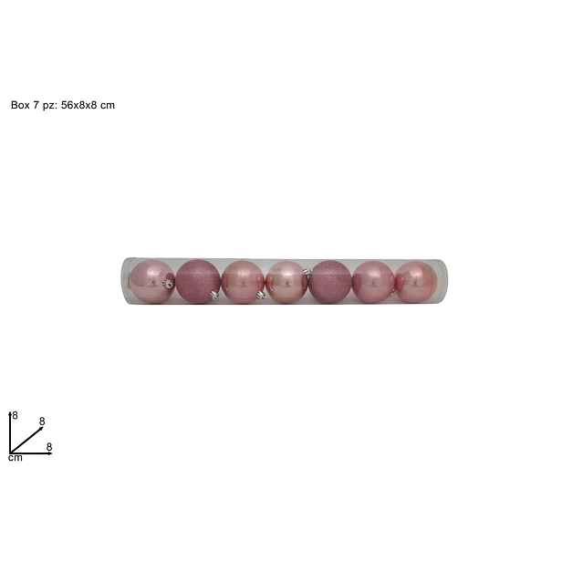 PROHOME - Koule vánoční 8cm 7ks