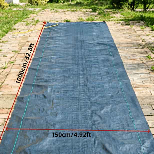TEMU Tkanina proti plevelu do zahrady, 5 x 33 stop, vysoce odolná 2.8Oz zemní krytina, vysoce propustná zahradní rohož proti plevelu pro dvůr,