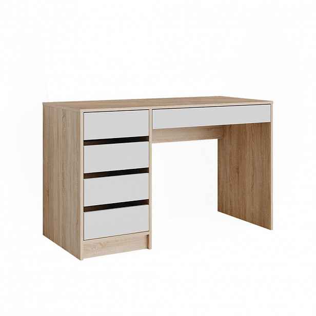 Vicco STŮL Sherry Sonoma/bílá 55 x 120 cm se zásuvkami