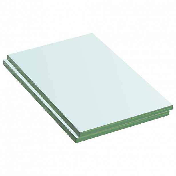 vidaXL Policové desky 2 ks sklo čiré 20 x 12 cm
