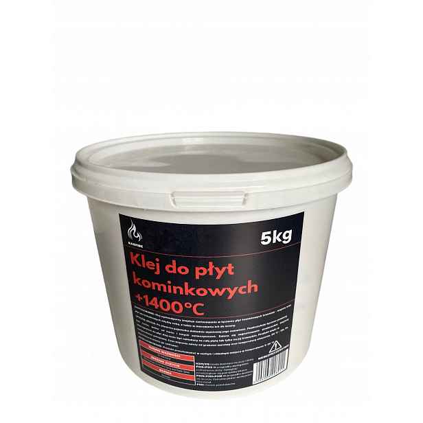 Vysokoteplotní lepidlo na krbové desky, odolné 1400 stupňů, 5 kg