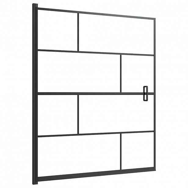 vidaXL Sprchový kout ESG 116 x 140 cm černý