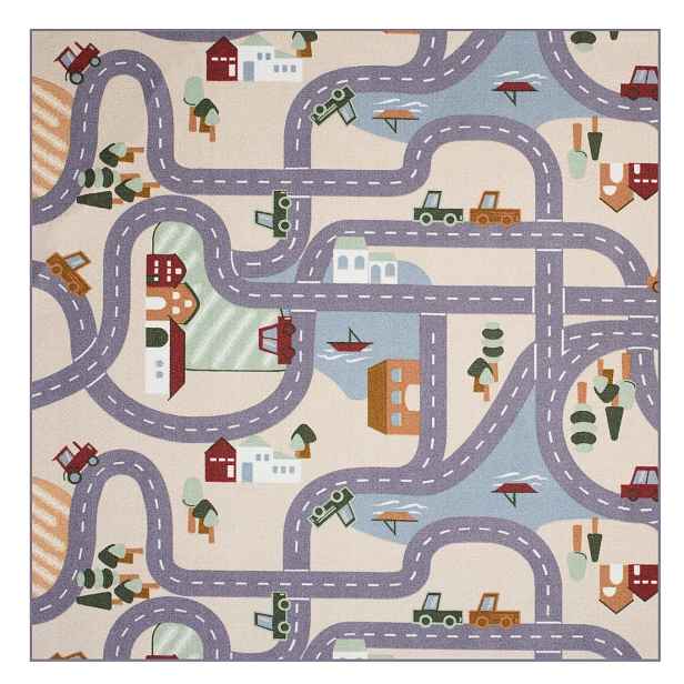 Dětský kusový koberec Scanroad 39 čtverec, 100x100, vícebarevná, dětský pokoj, Vopi