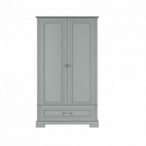 RAUMHIRSCH FURNITURE DĚTSKÁ SKŘÍŇ Ines, 2dveřová – ideální do dětského pokoje Šedá