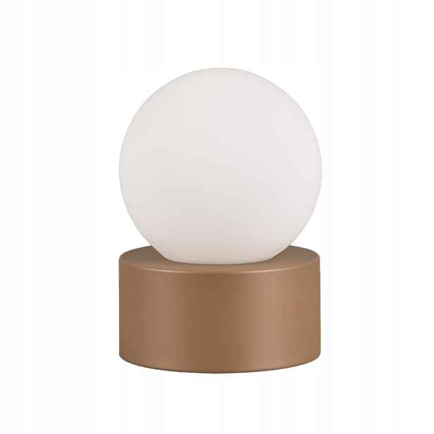 Rl Stolní lampa Countess E14 Hnědá Sklo-Bílá Koule 17cm 25W