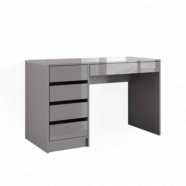 Vicco STŮL Sherry Šedá s vysokým leskem 55 x 120 cm se zásuvkami