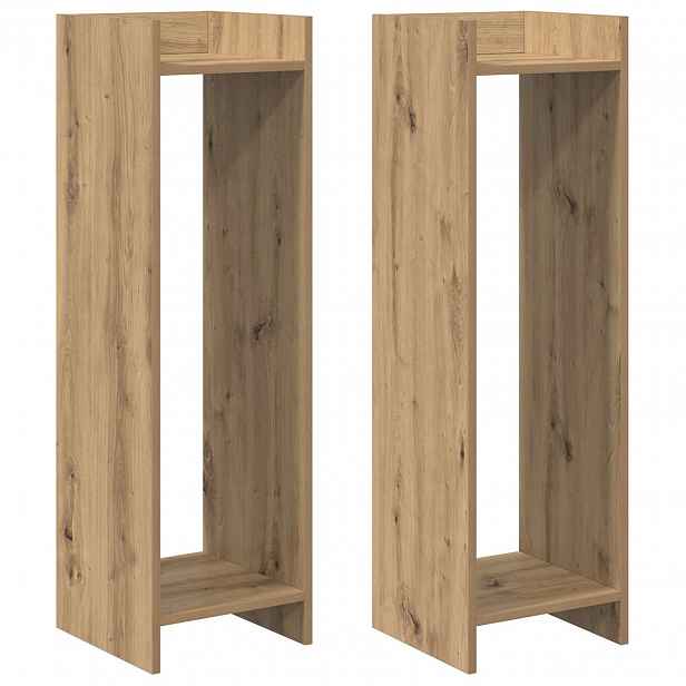 vidaXL Stojan na rostliny 2 ks Dub artisan 30 x 30 x 100 cm