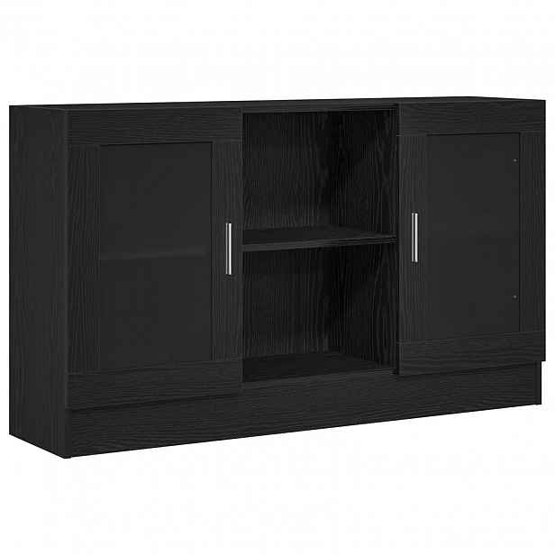 vidaXL Servírovací skříň Černý dub 120 x 30,5 x 70 cm Kompozitní dřevo