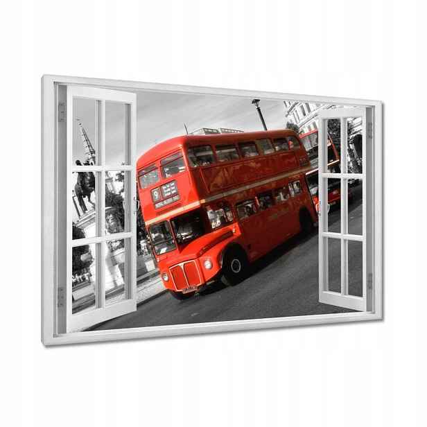 Obrazy 120x80 Červený autobus