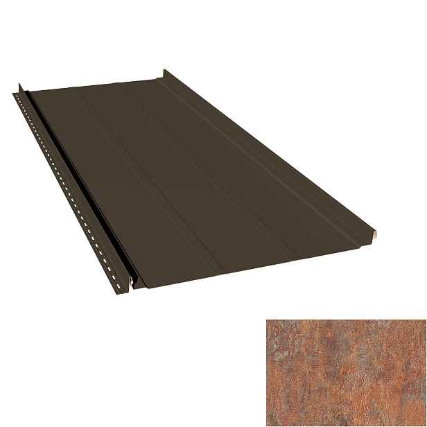 Krytina plechová LINEDEK 485 Rib Imitace MIC04 corten světlý