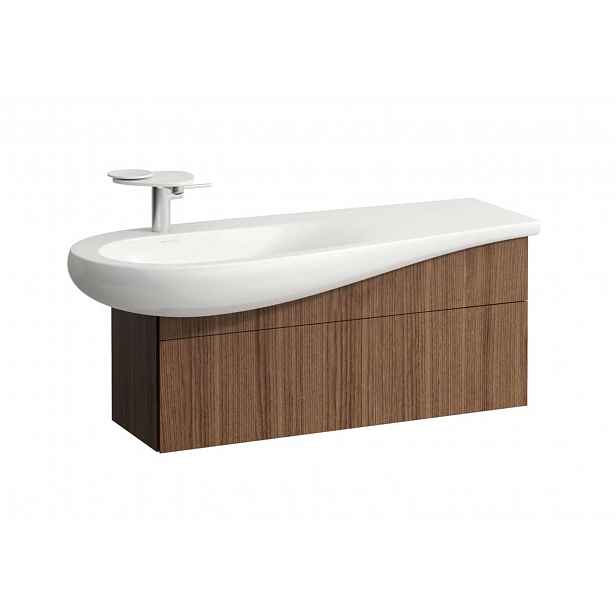 Laufen Il Bagno Alessi - Umyvadlová skříňka, 100x32x34 cm, 1 zásuvka, Noce canaletto H4304210976301