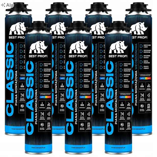 Montážní nízkotlaká pěna Bestprofi Classic 750 ml Pistole Výkonná