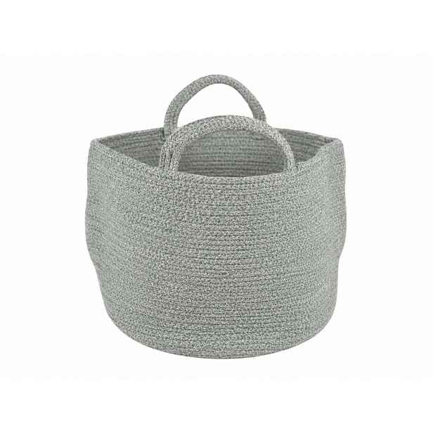 Úložný koš s uchy COTTON HAVEN 35x35 cm - více barev Barva: Šedozelená