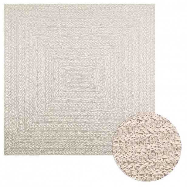 vidaXL Koberec ZIZUR krémová 200x200cm jutový vzhled interiér exteriér