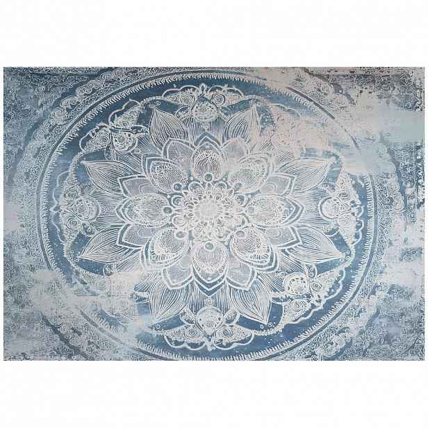 Wallarena FOTOTAPETA Mandala Betonová modrá 200x140 cm