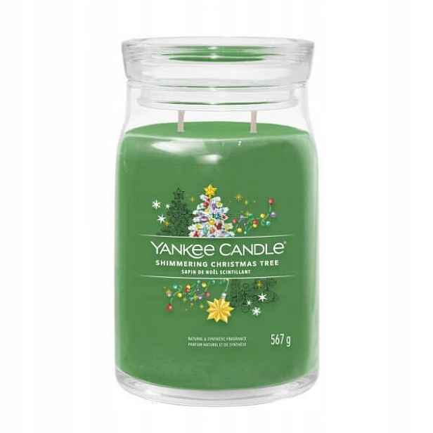 Yankee Candle Shimmering Christmas Tree Velká sójová svíčka 567 g