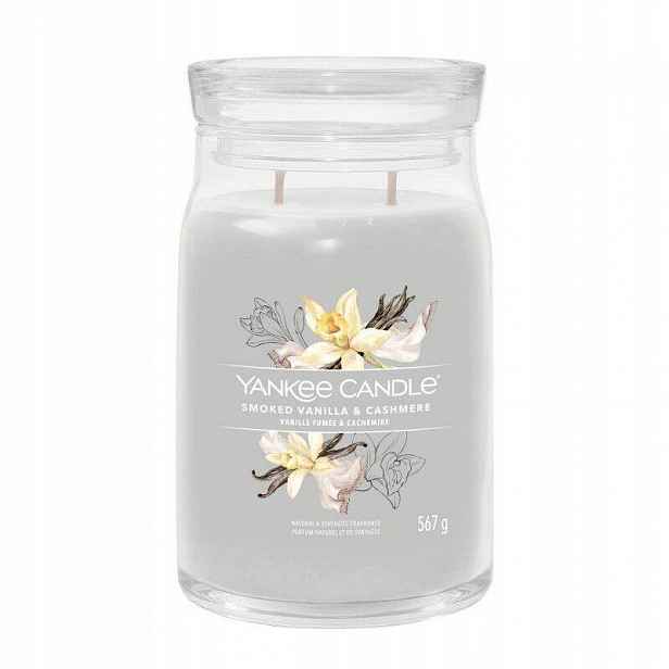 Yankee Candle Sweet & Spicy Smoked Vanilla & Cashmer, střední svíčka 567 g