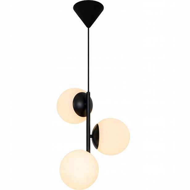 Závěsná lampa Převis Stropní lustr 3xE14 Černá Regulace Lilly Nordlux