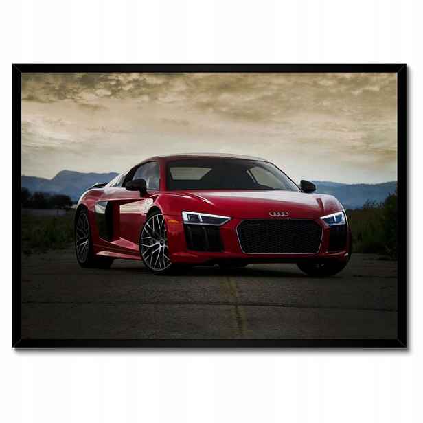 Plakáty v rámu 70x50 Červené Audi Auto