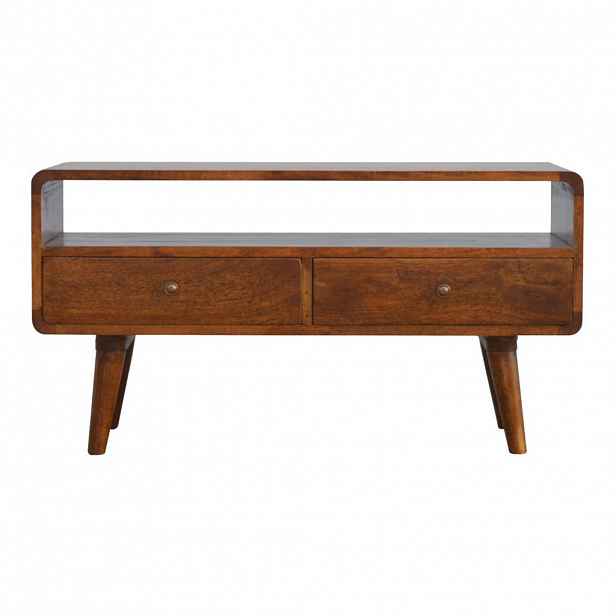 Artisan Furniture SIDEBOARD z Masivního Mangového Dřeva s Kaštanovým Povrchem, 2 Zásuvky