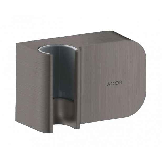 Axor One - Nástěnné kolínko s držákem, kartáčovaný černý chrom 45723340