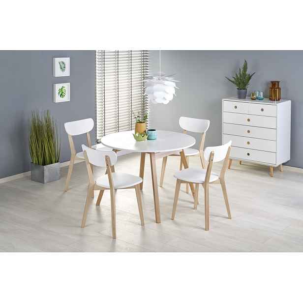 HALMAR Jídelní rozkládací stůl Ruden 102/142 cm bílý
