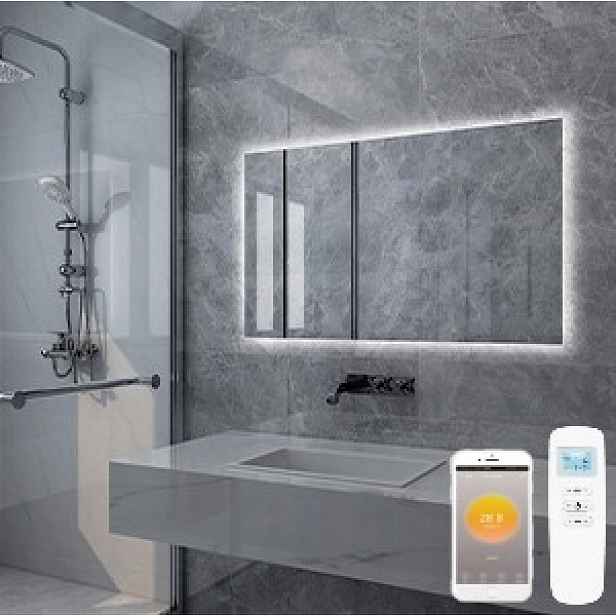 Infračervené topné zrcadlo 700W Wifi s Led