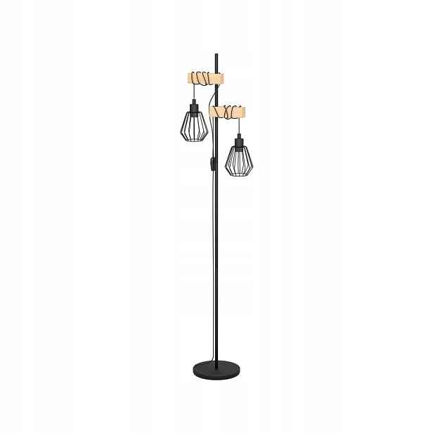 Podlahová lampa Inspire Tabodi E27 40 W černá