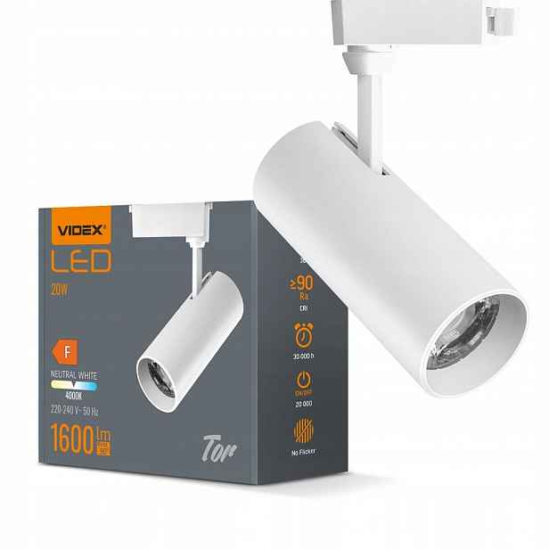 Videx kolejnicová lampa Tor 1600 lm 4000K bílá VLE-TR04-204W