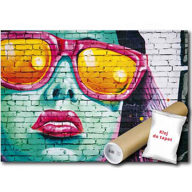 Vinylová fototapeta Graffiti Street Art Umění Cihlová zeď Portrét 416x254