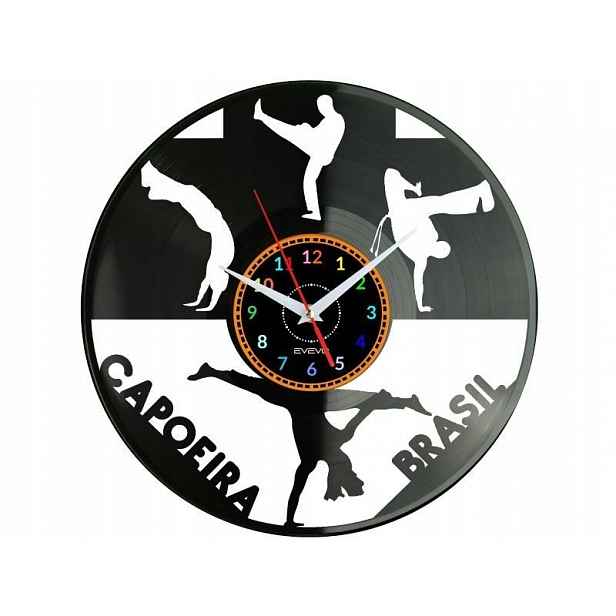 Capoeira Dárek Originální dekorace do domu Hodiny z vinylové desky