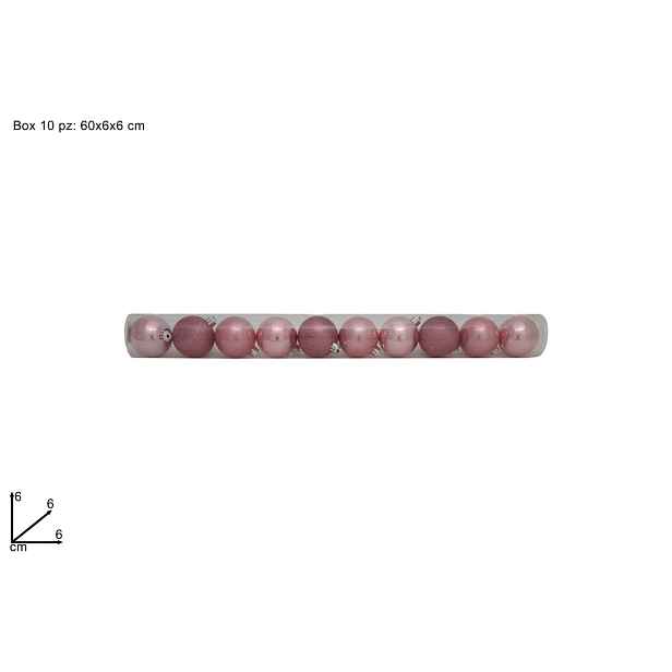 PROHOME - Koule vánoční 6cm růžové balení 10ks