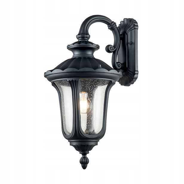 Venkovní nástěnné svítidlo na zahradu, klasické, černé, spodní, 56 cm Elstead