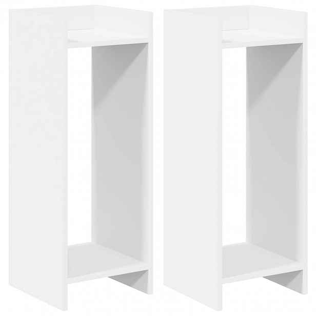 vidaXL Stojan na rostliny 2 ks Bílá 30 x 30 x 80 cm Kompozitní dřevo