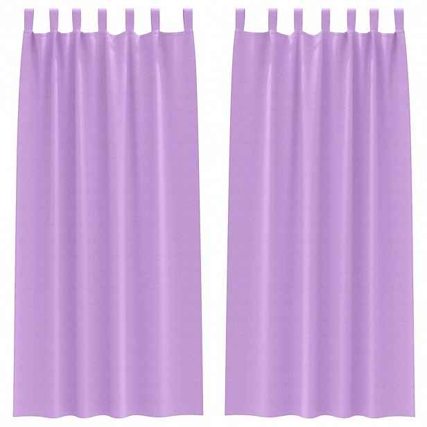 vidaXL Závěsy na zatemnění s kroužky 2 ks Fialová 245 x 140 cm