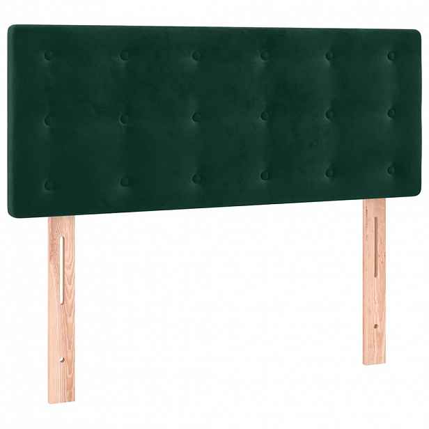 vidaXL Čelo postele tmavě zelené 90x5x78/88 cm samet