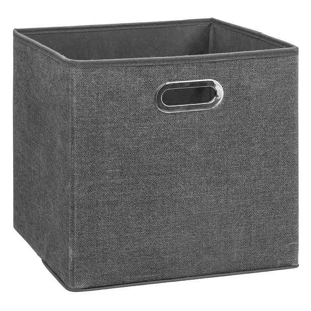 5five Simply Smart Úložný textilní box FATIM 31 cm tmavě šedý
