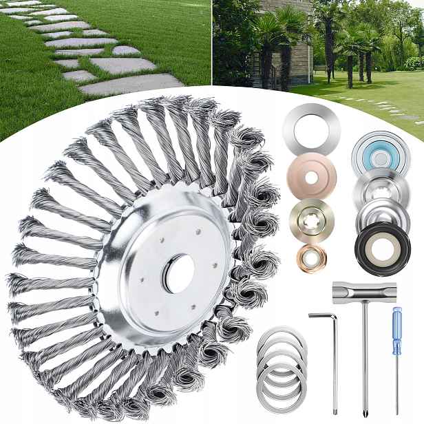 Drátěný Kartáč Drátěný Kotouč Pro Benzínovou Kosu Na Dlažební Kostky 150 MM