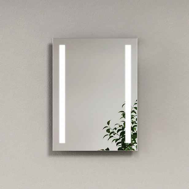 EMKE KOUPELNOVÉ ZRCADLO s LED osvětlením, obdélníkové, studená bílá, 60/45 cm