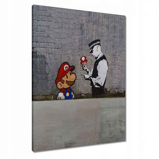 Obrazy 60x80 Banksy Houbař Policie