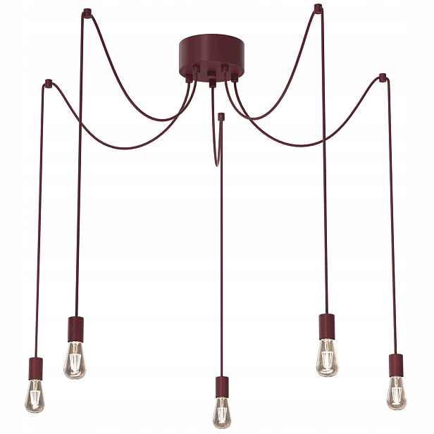 Závěsná lampa pavouk Spindel bordó 5xE27 15W Luminex