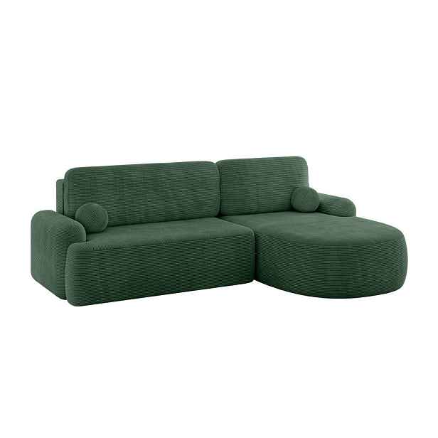 ALTDECOR ROHOVÁ SEDAČKA s funkcí spaní a úložným prostorem LIRA-L - 264x172x89 zelená